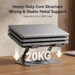 ErgoLift Pro Adjustable Metal Laptop Stand with Magnetic Phone Holder - Image 4