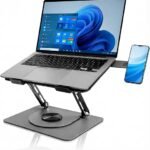 ErgoLift Pro Adjustable Metal Laptop Stand with Magnetic Phone Holder