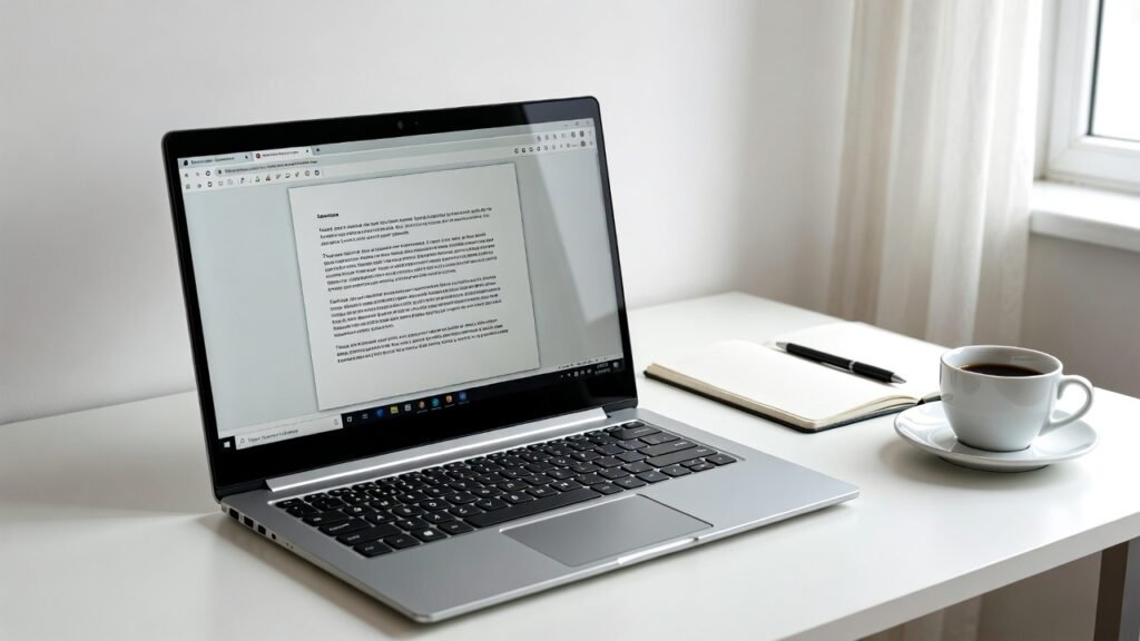 Budget laptop under AED 2000 on a clean desk setup for students and office users in UAE