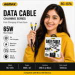 REMAX RC-137A V8 65W Fast Charging Data Cable - Image 2